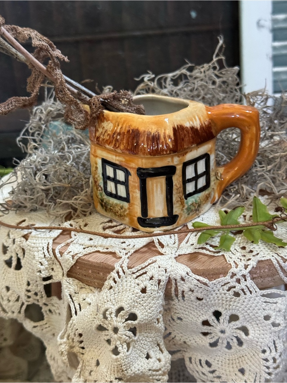 Vintage Cottage House Creamer